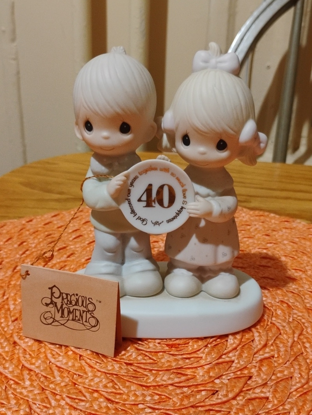 Precious Moments Porcelain 40th Anniversary Figurine - 1983